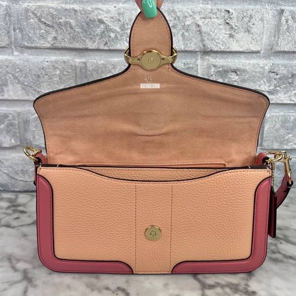 Coach Georgie Shoulder Bag Crossbody In Colorblock Faded Blush Taffy - Picture 8 of 14